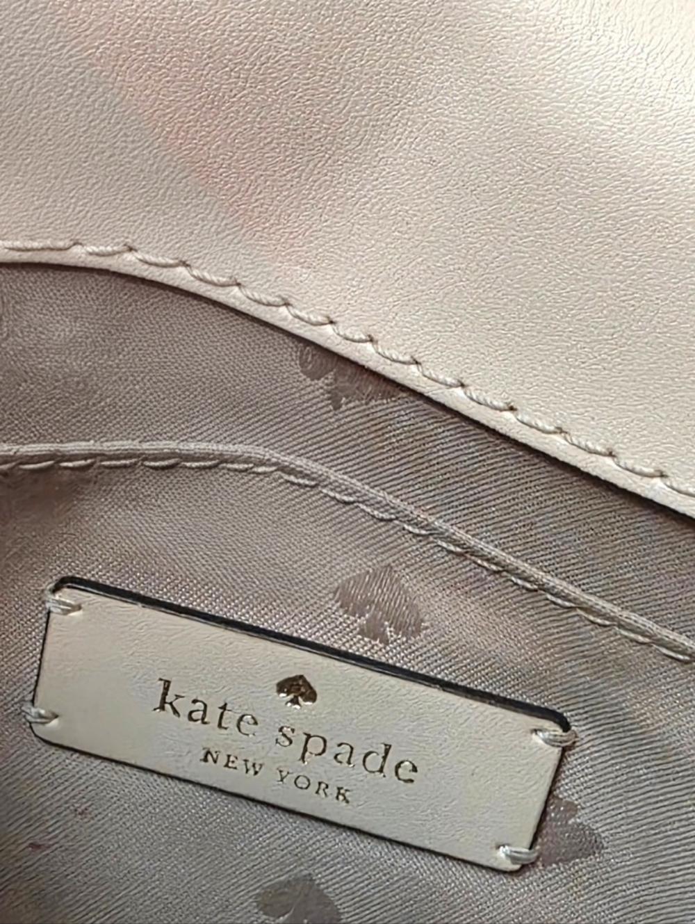 Kate Spade Shoulder Bag Croc-Embossed Chain-Cream $13 GOOD - Picture 13 of 15